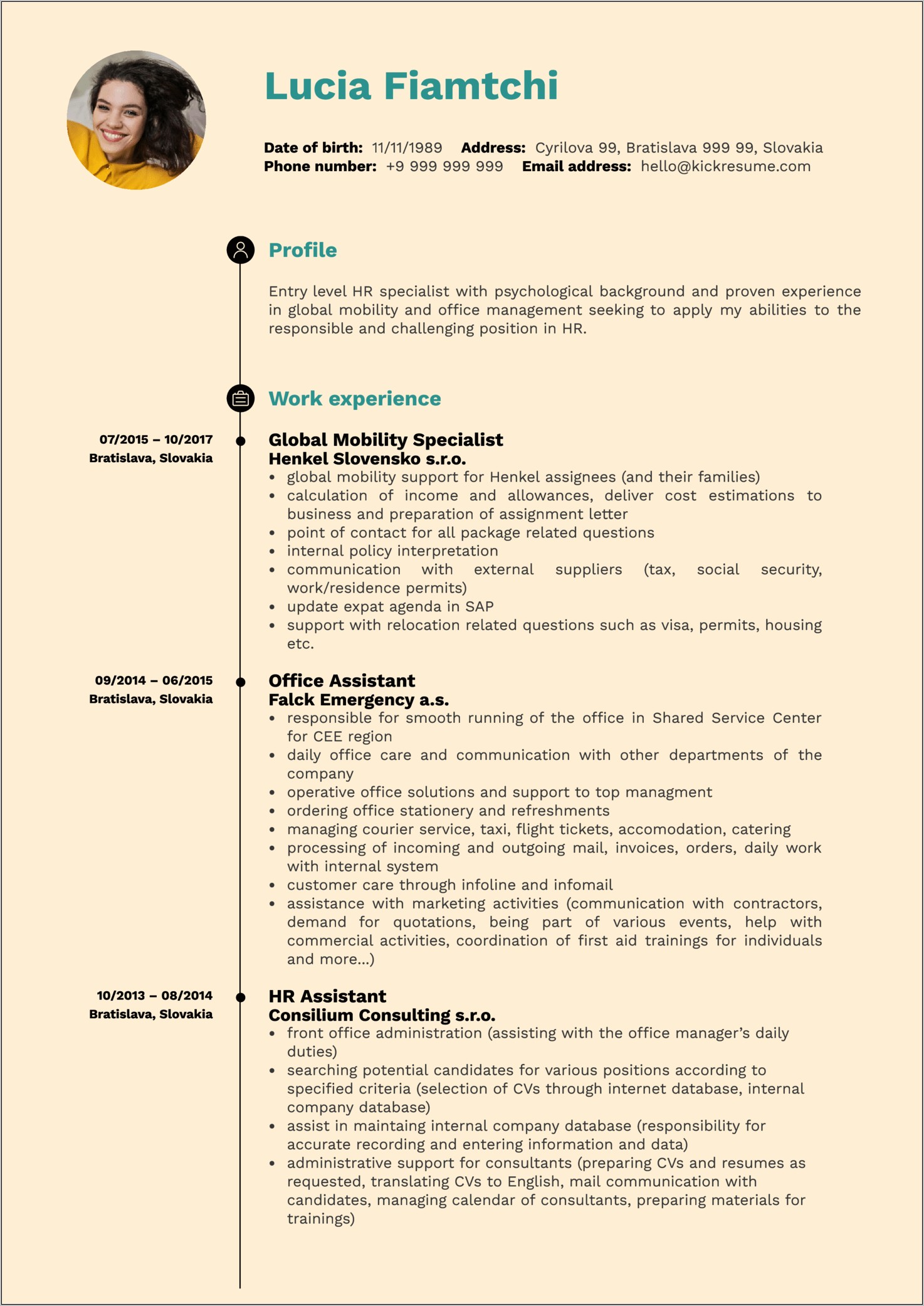 Facility Operations Specialist Sample Resume