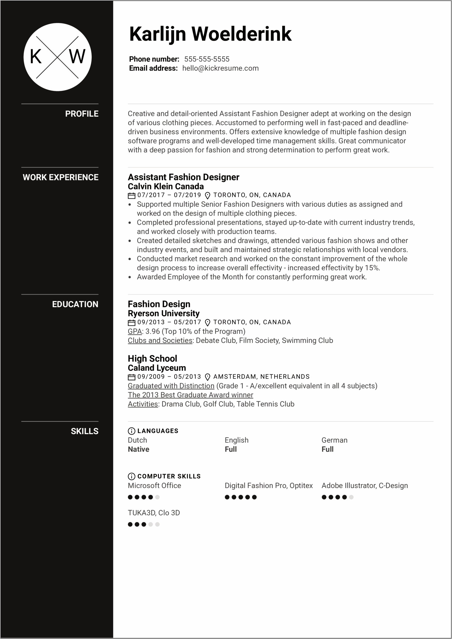 Fashion Stylist Job Description For Resume