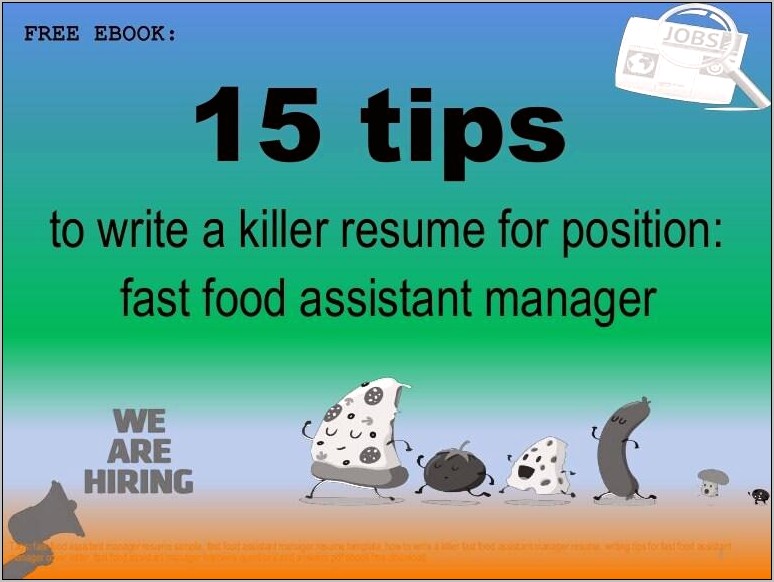 Fast Food Manager Resume Points