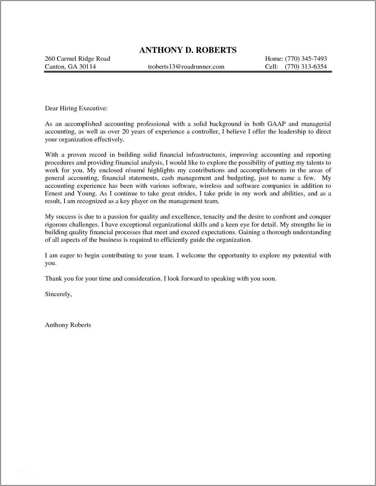 Fax Cover Letter Sample For Resume