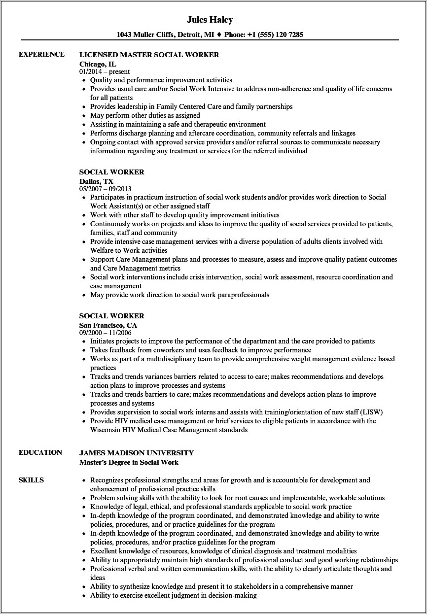 Federal Government Social Worker Resume Tips