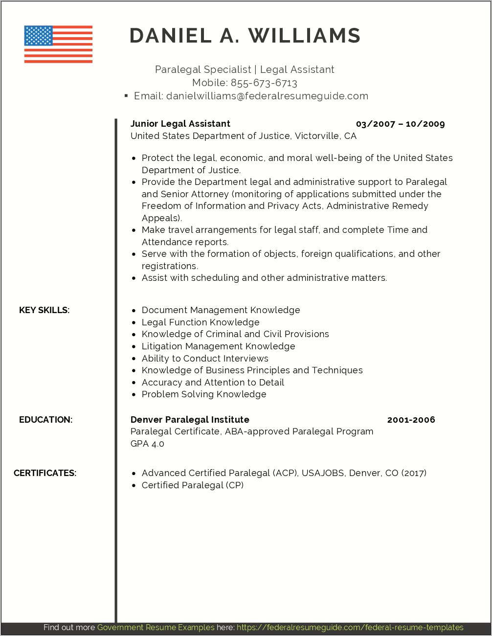 Federal Resume Duties Accomplishments And Related Skills