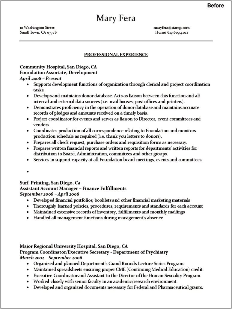 Federal Resume Pdf Or Word Document
