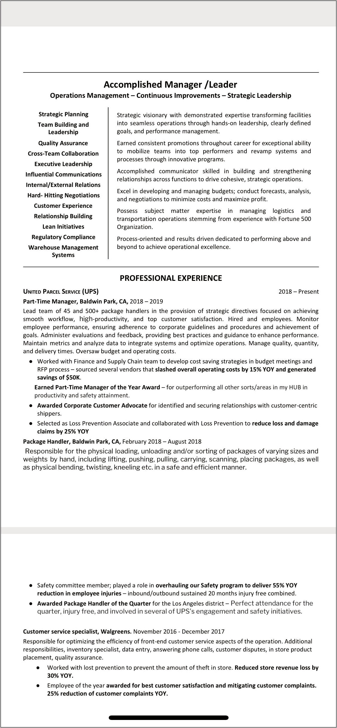 Fedex Office Job Description For Resume