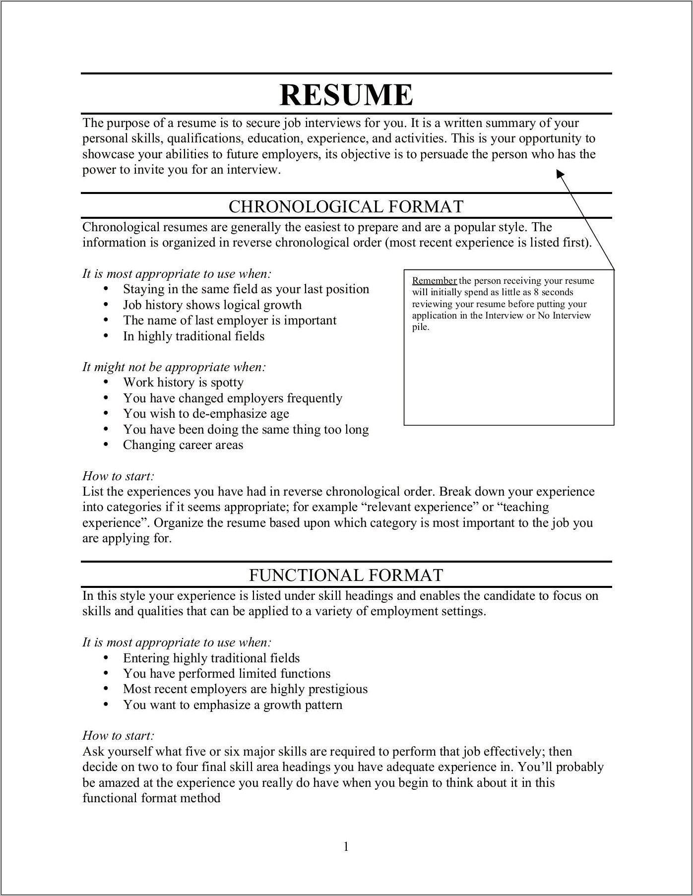 Finding Work With A Spotty Resume