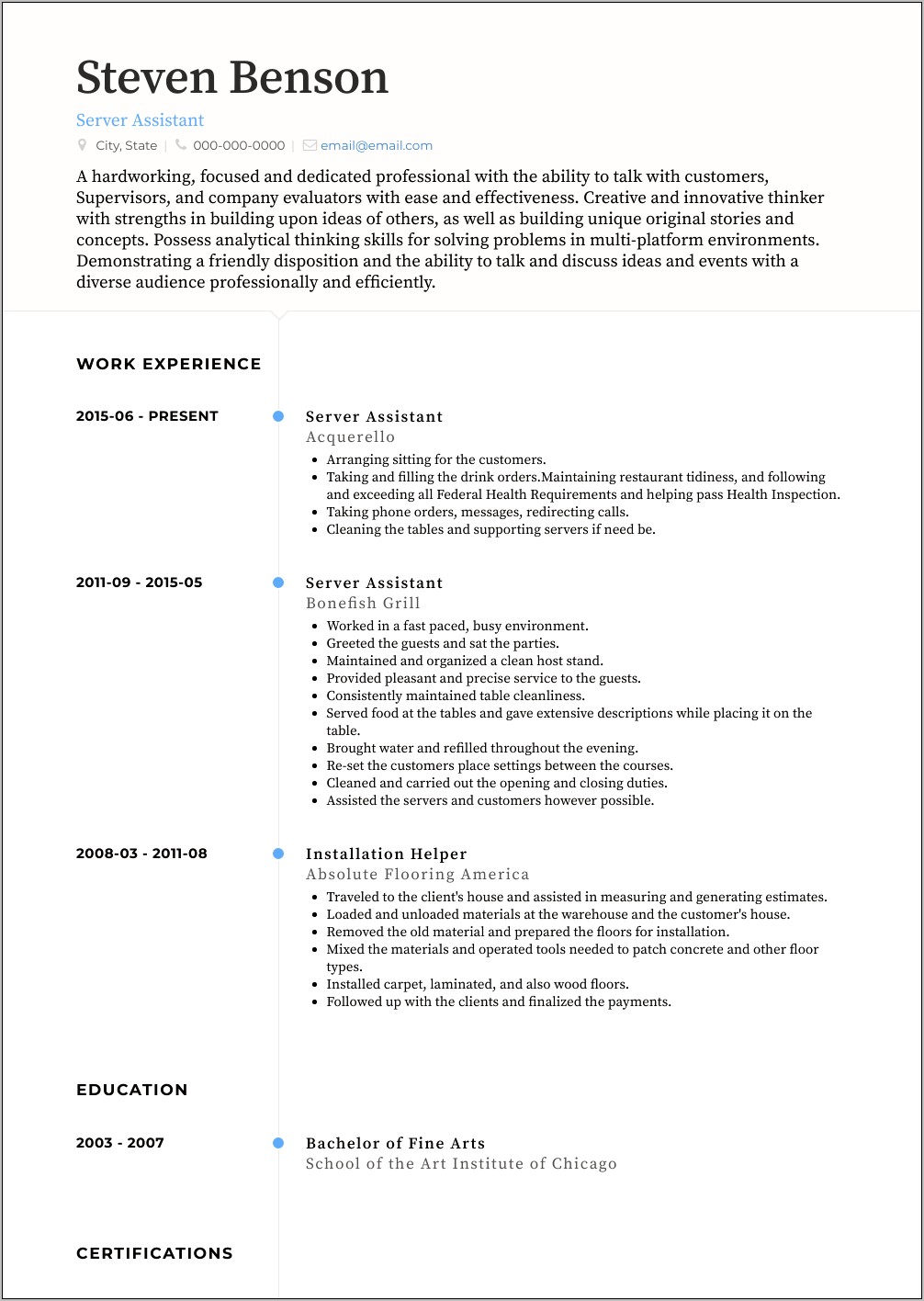 Fine Artist Resume With Examples Of Installations