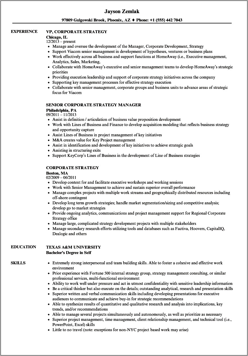 Food And Beverage Supervisor Resume Examples