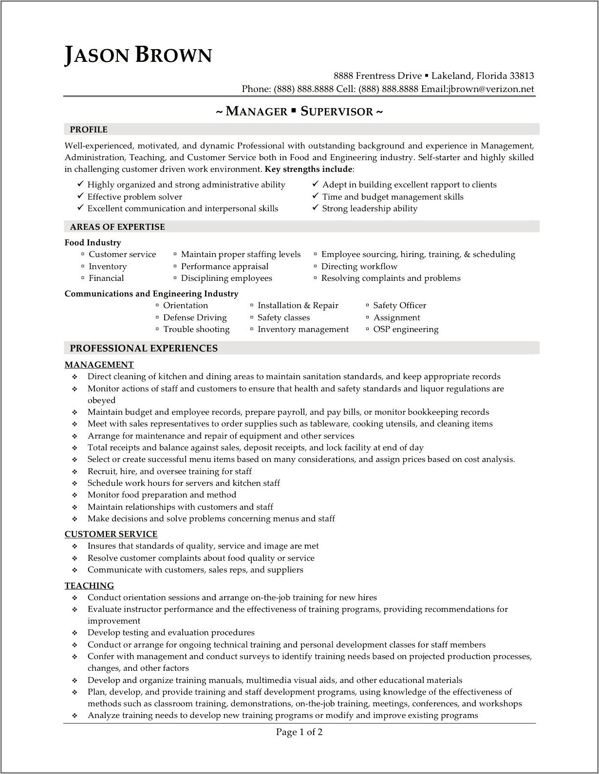 Food Liongrocery Manager Objective For Resumes