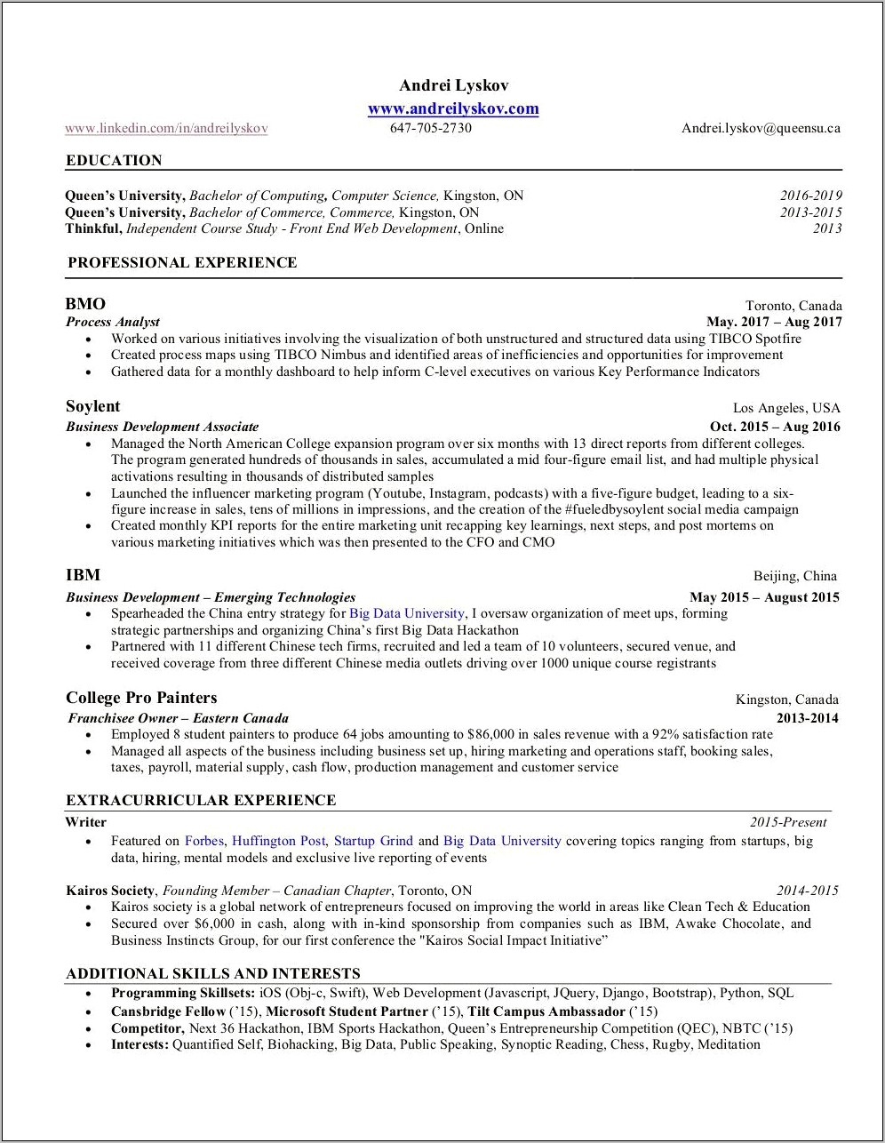Forbes Resume For Entry Level Job