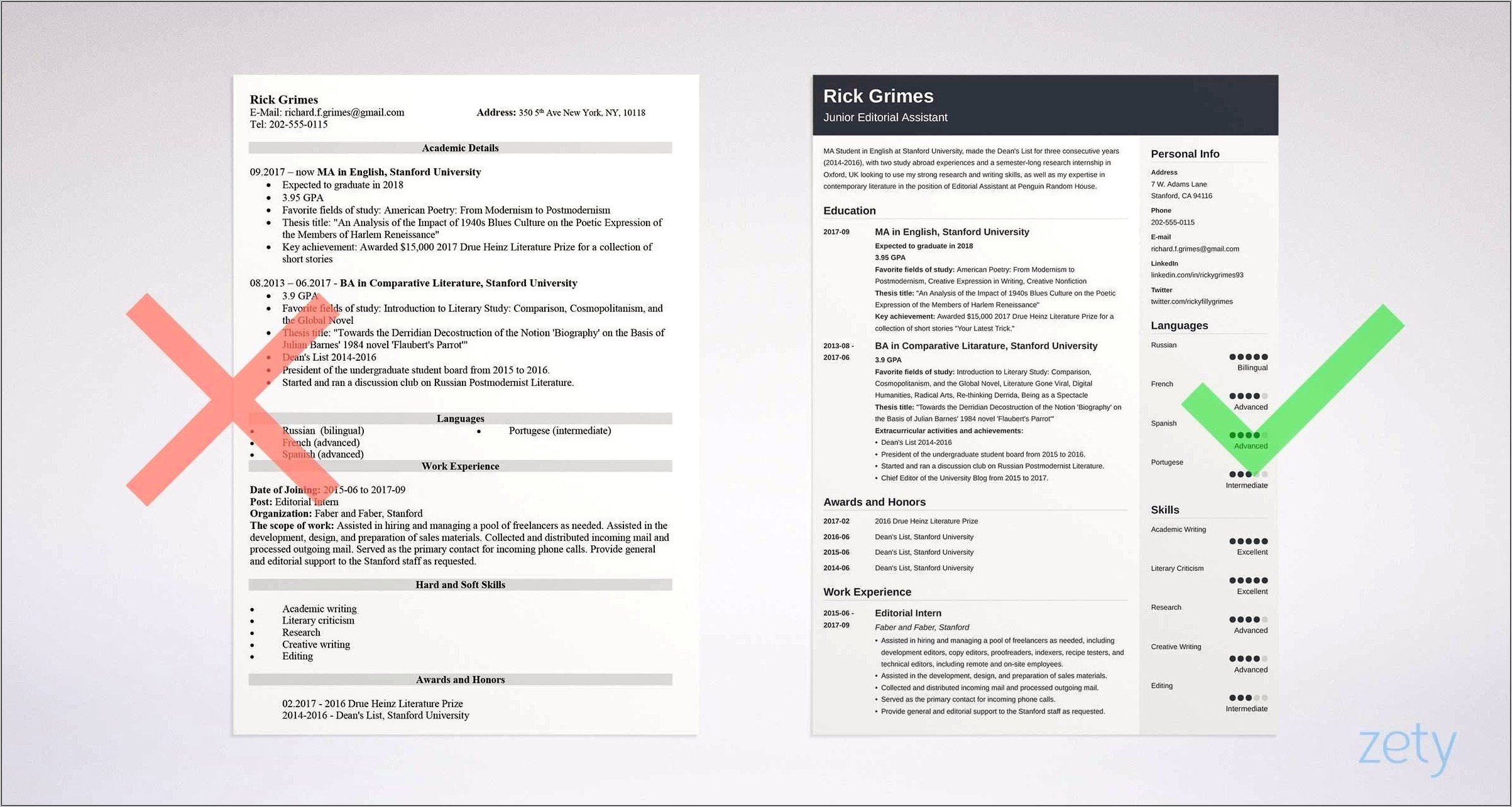 Formal Resume Template For College Student