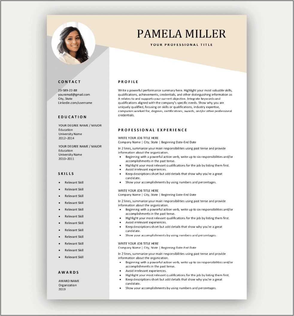 Format To Make A Resume For First Job