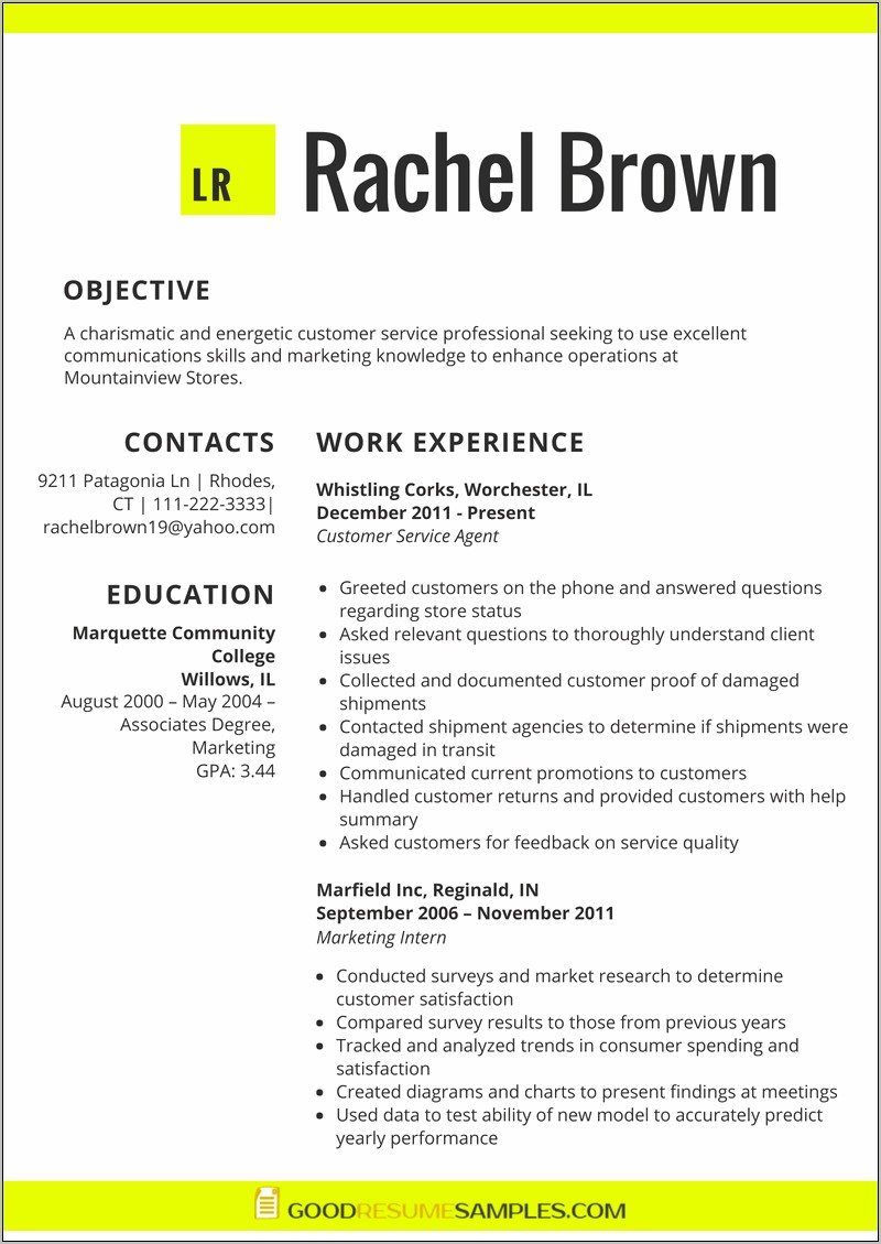 Free Advice On The Best Resume