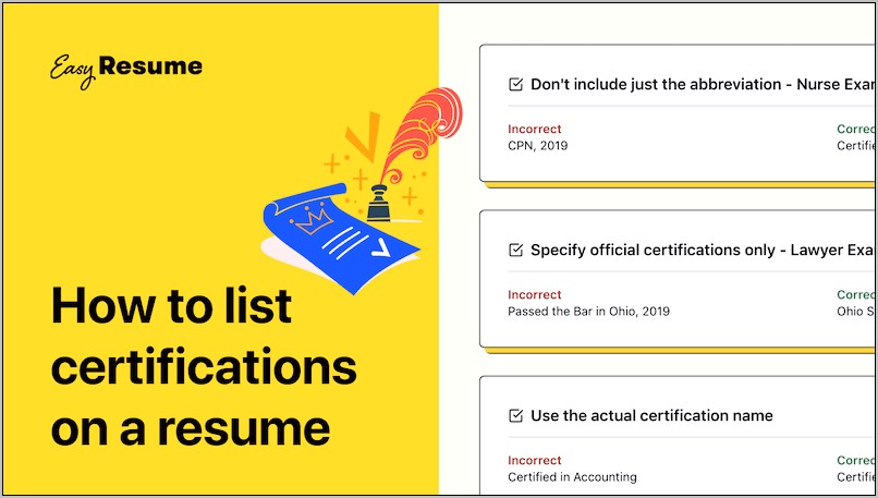 Free Certificates To Put On Resume