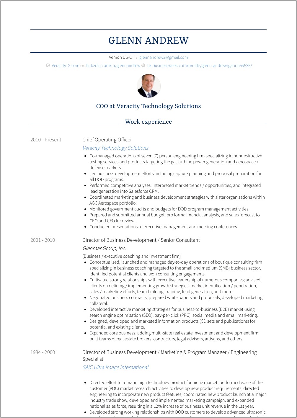 Free Chief Marketing Officer Resume Examples
