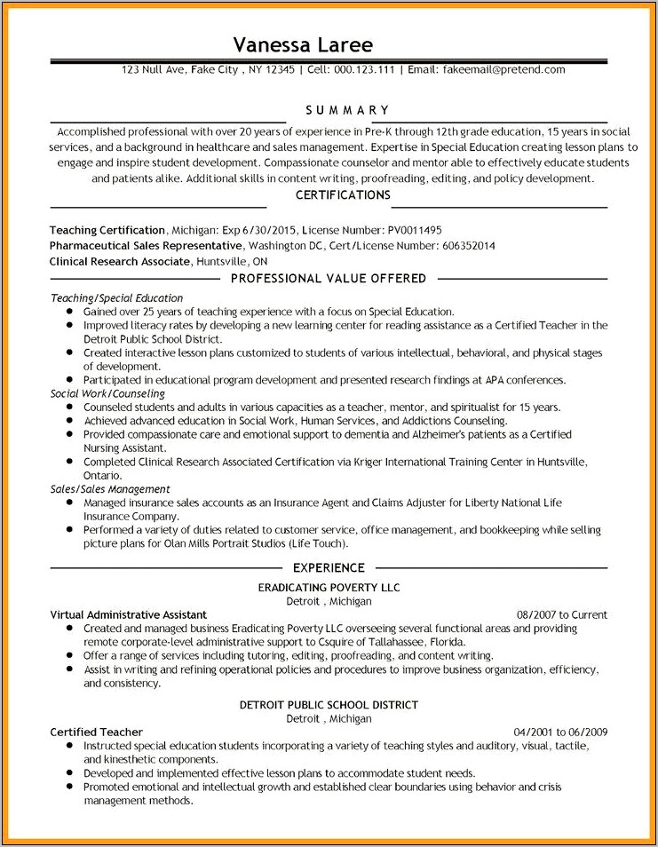 Free Copies Of School Counselor Resume's