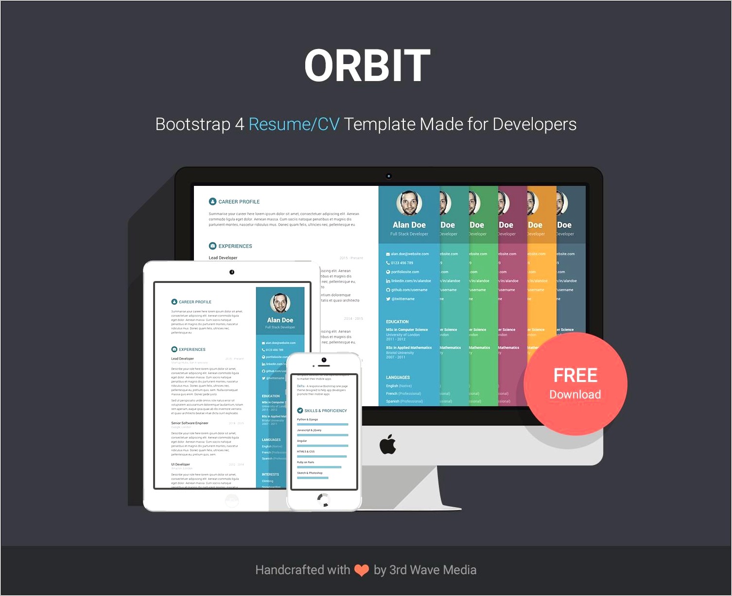 Free Download Bootstrap Templates For Resume