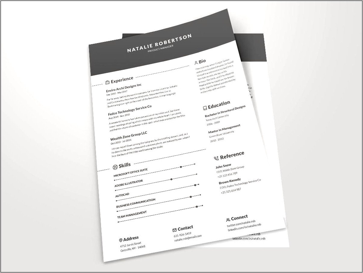 Free Download Creative Resume Template Doc