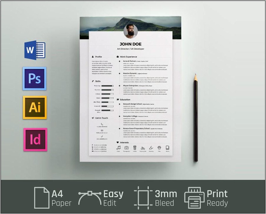 Free Download Creative Resume Templates Microsoft Word