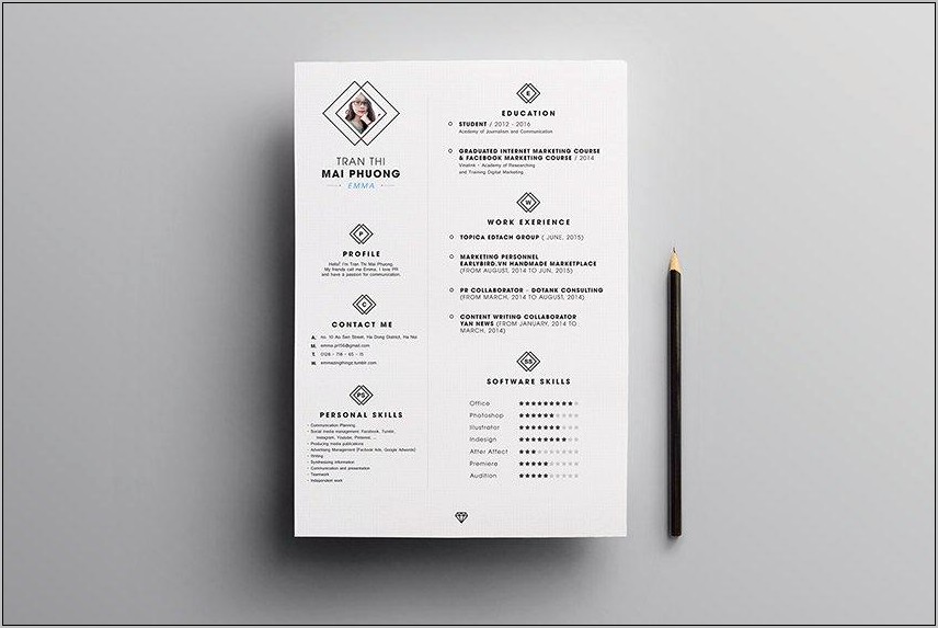 Free Downloadable Good Resume With Picture