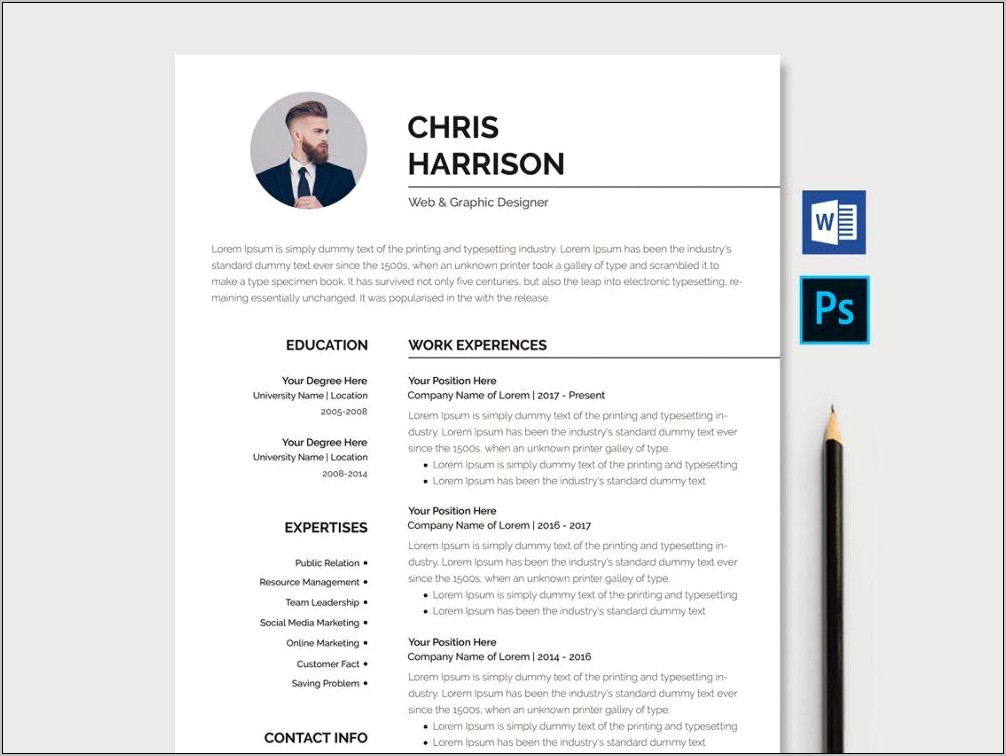 Free Downloadable Template For A Resume Word Doc