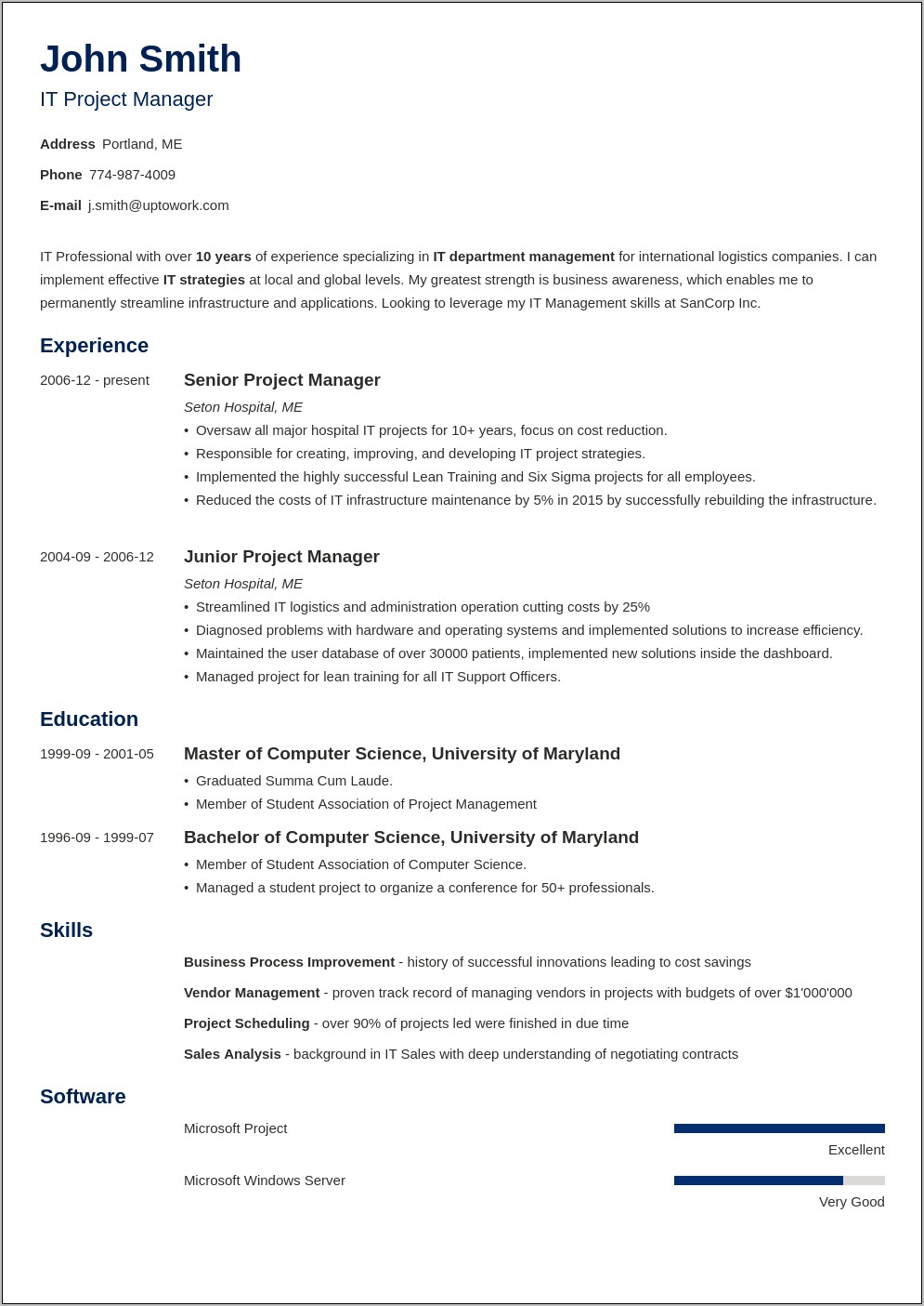 Free Fill In The Blank Resume