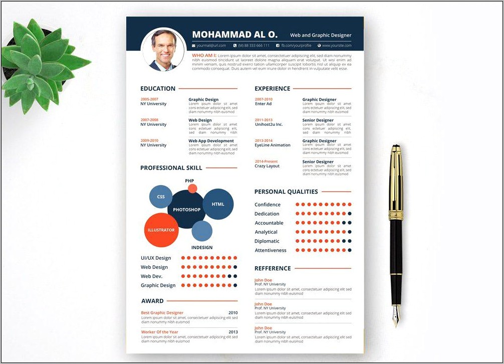 Free Graphic Design Resume Template Download