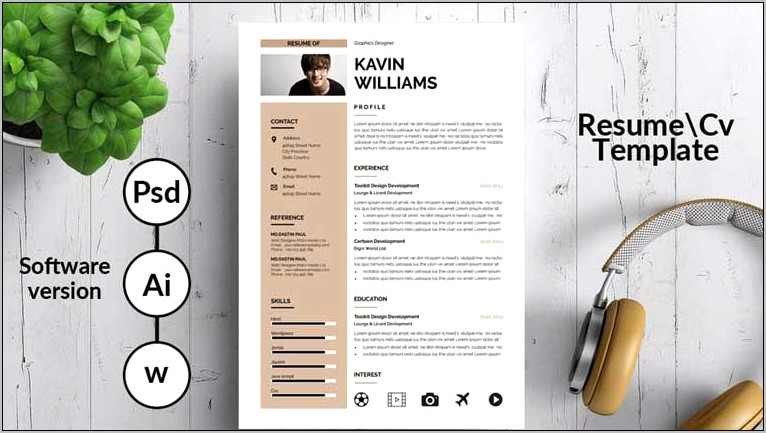 Free Landscape Format Resume Template Ms Word