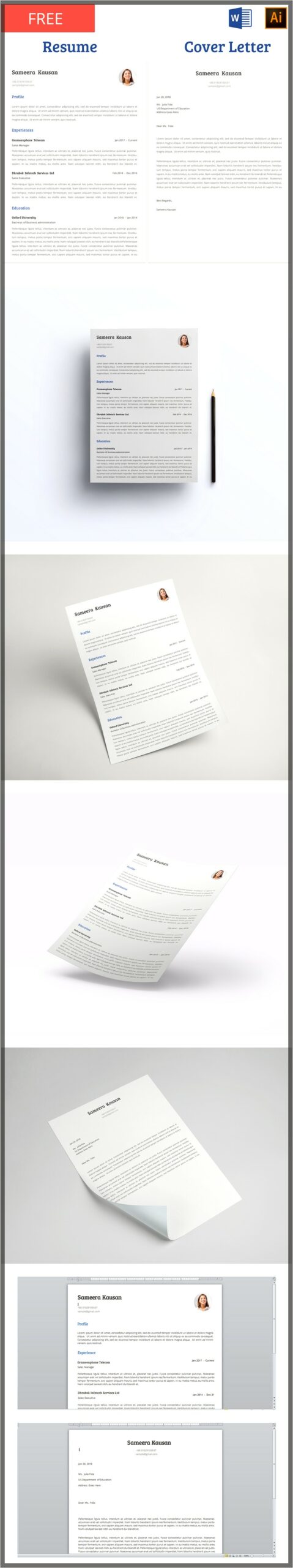 Free Microsoft Word Cover Letter And Resume Templates