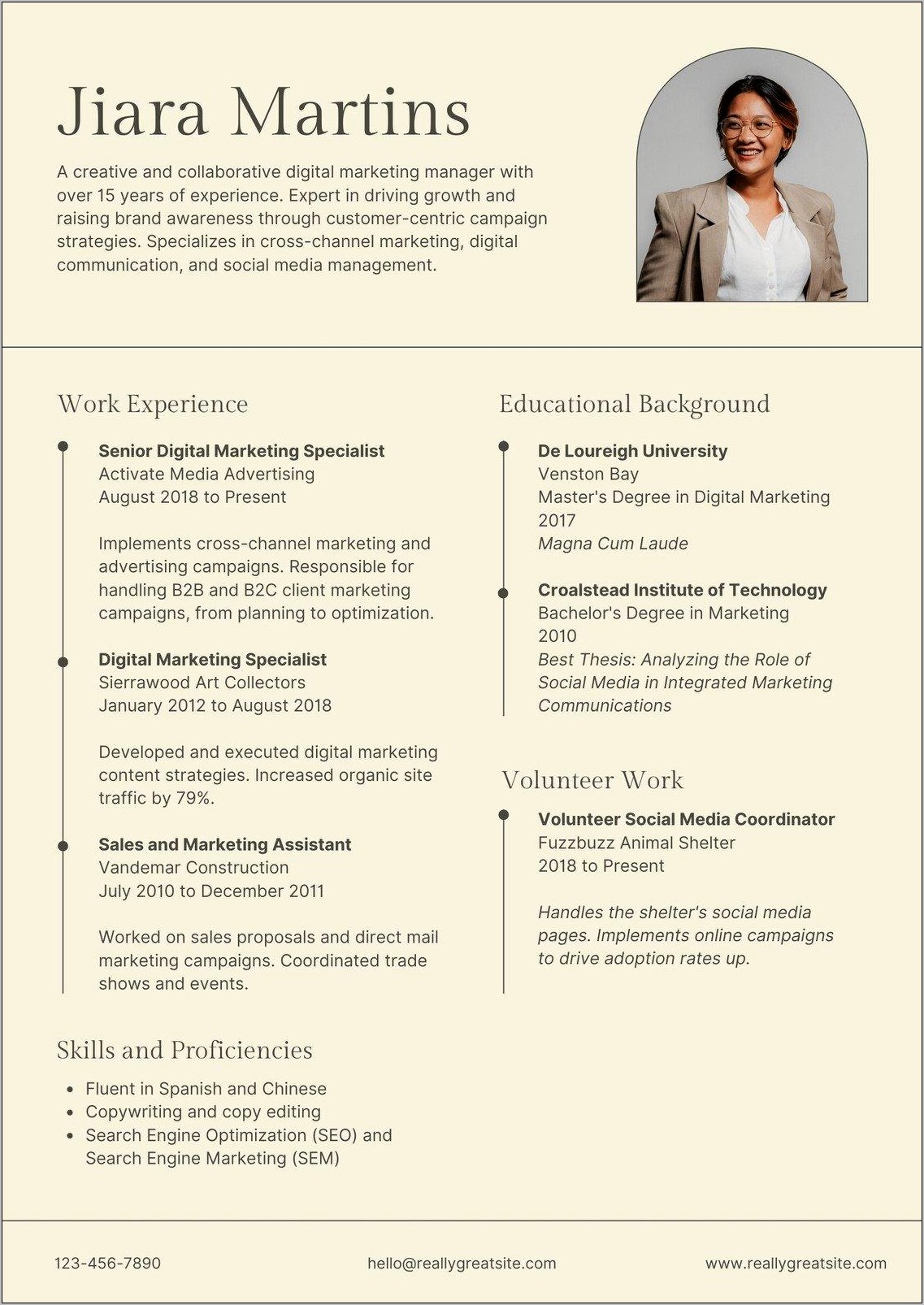 Free Modern Resume Templates For Freshers