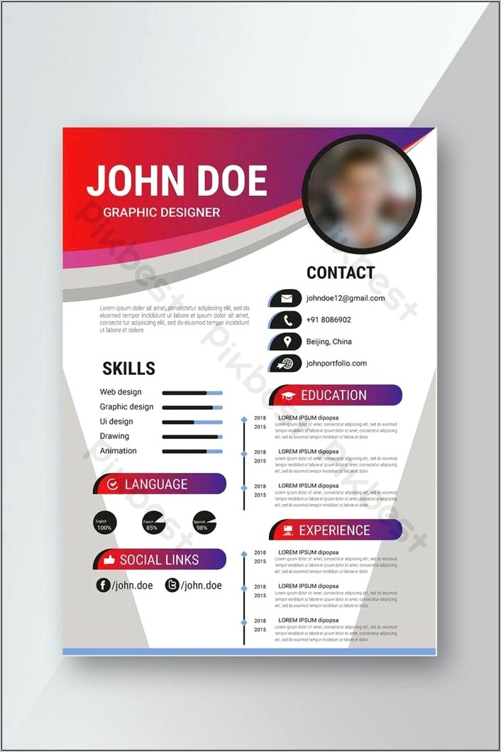 Free Modern Resume Templates For Word 2018