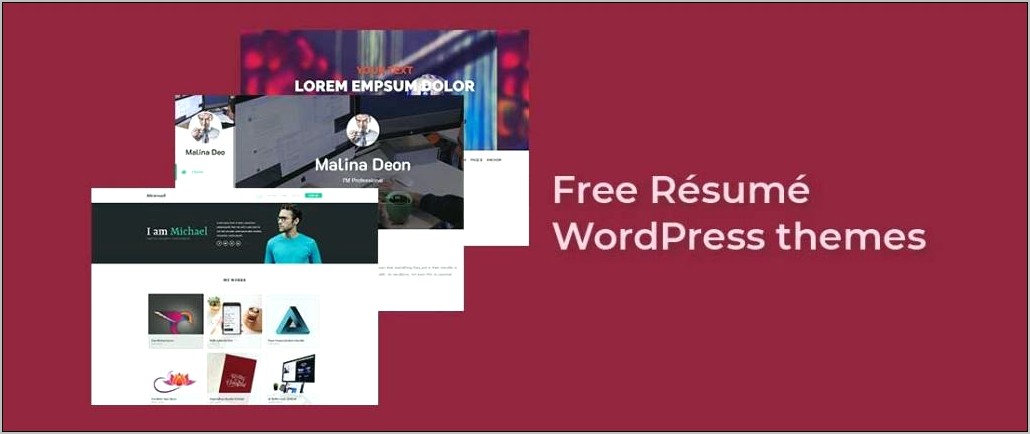 Free Personal Resume Wordpress Theme