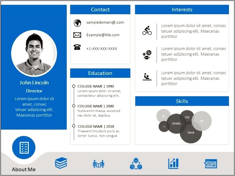 Free Powerpoint Templates For Visual Resume