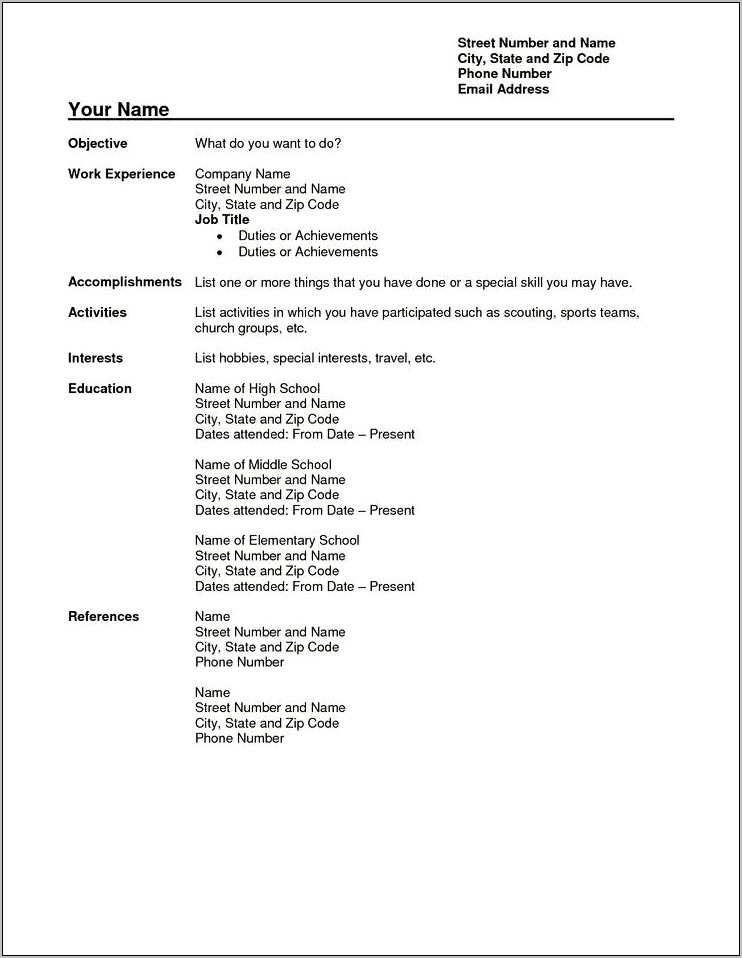 Free Professional Resume And Cover Letter Templates