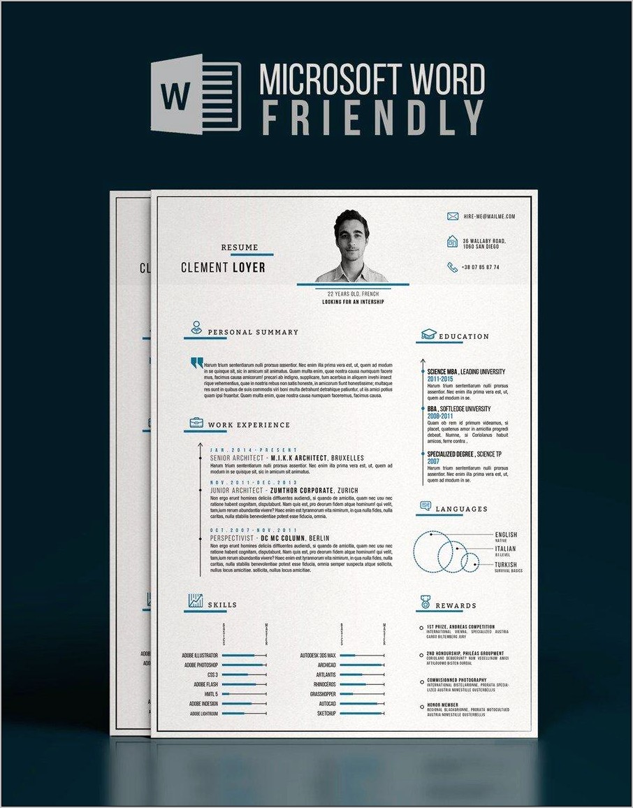 Free Professional Resume Word Template