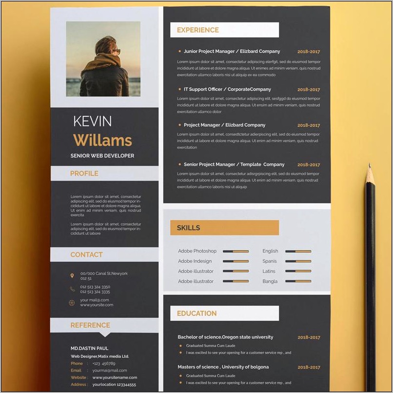 Free Psd Resume Template Paul Anderson