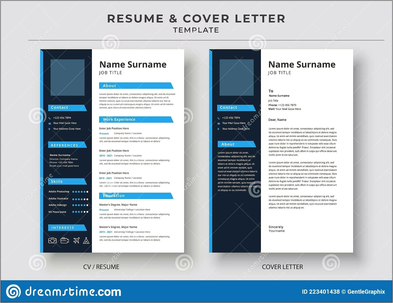 Free Resume And Cover Letter Template Indesign