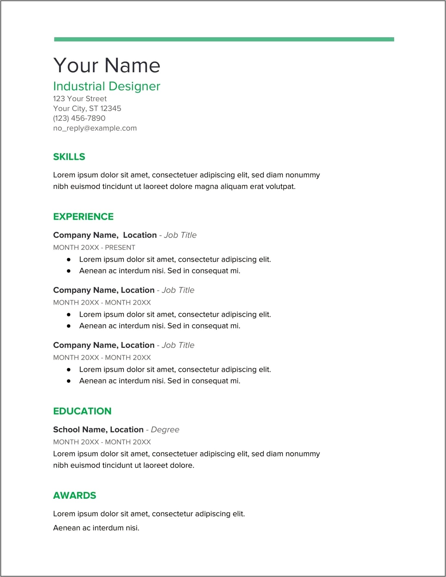 Free Resume Format Download For Experience