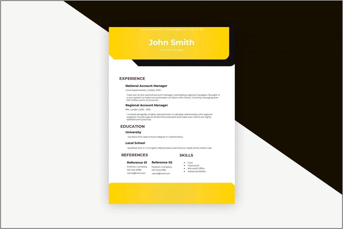 Free Resume Format For Accounts Manager