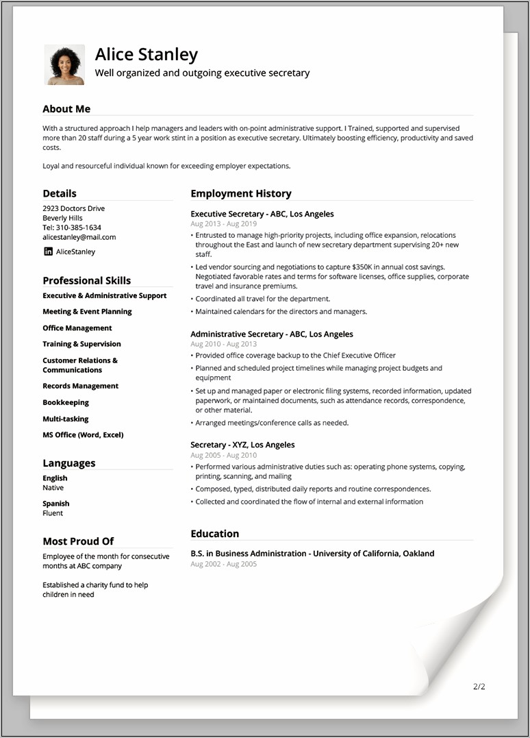 Free Resume Format For Download