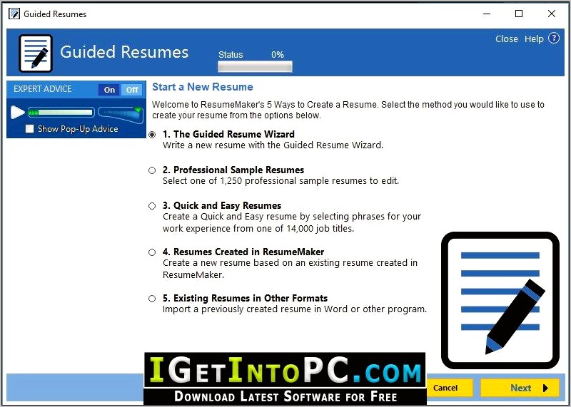 Free Resume Maker For Windows 7