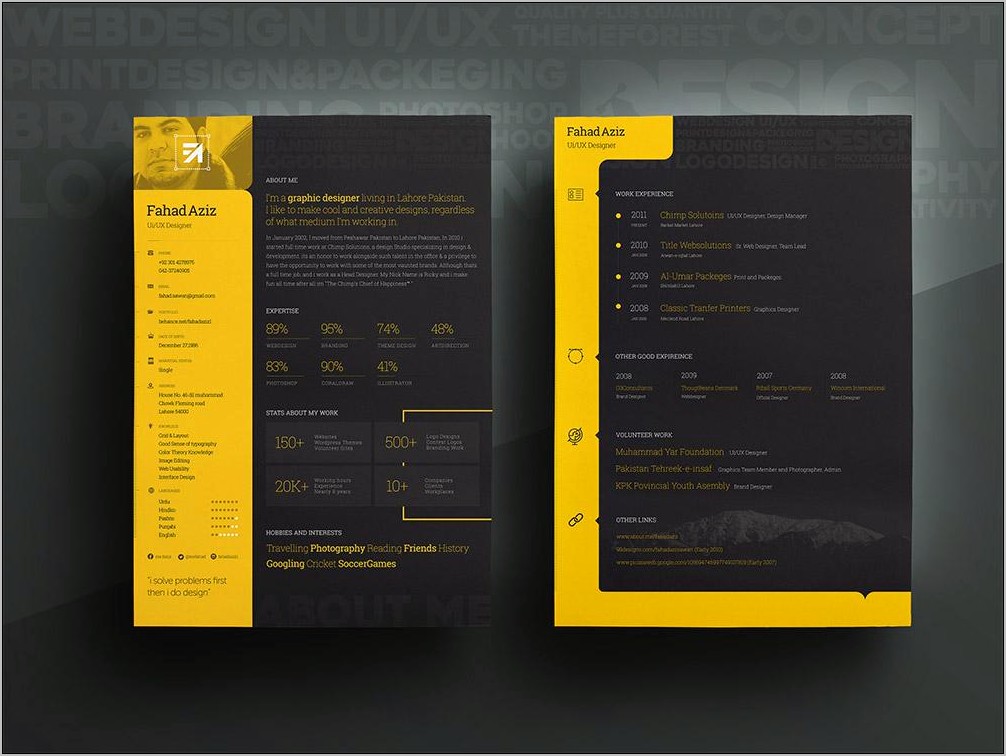 Free Resume Psd Templates Download