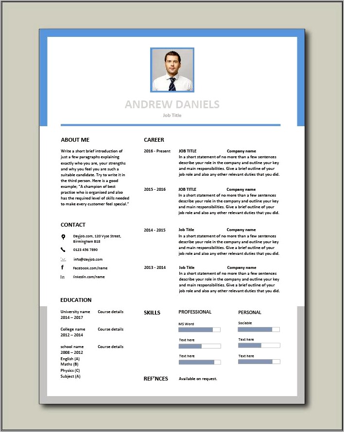 Free Resume Samples For Students Pdf