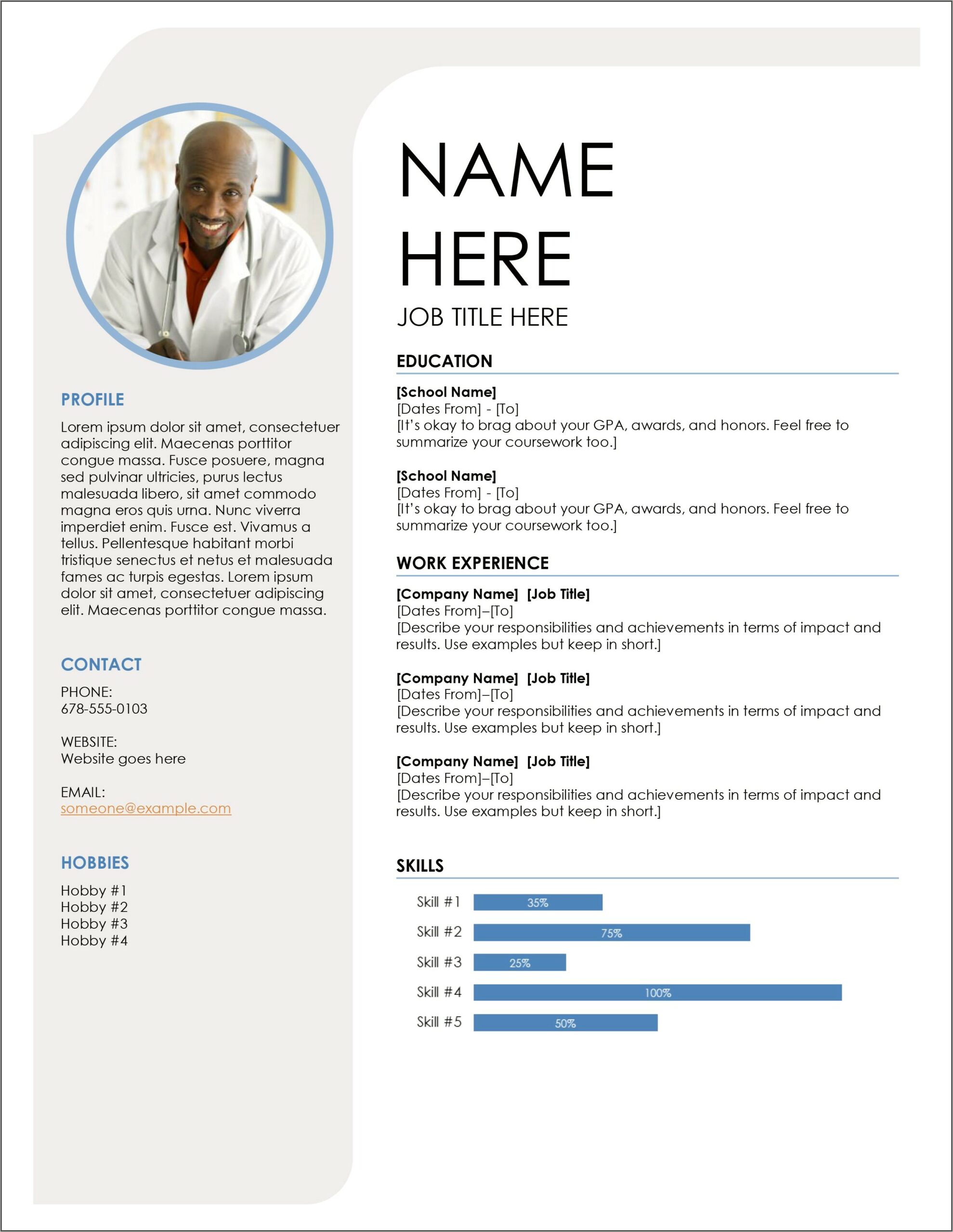 Free Resume Template Download For Freshers