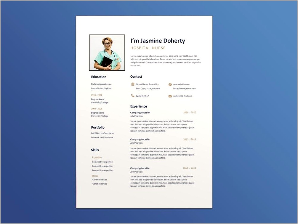 Free Resume Template For A Nurse
