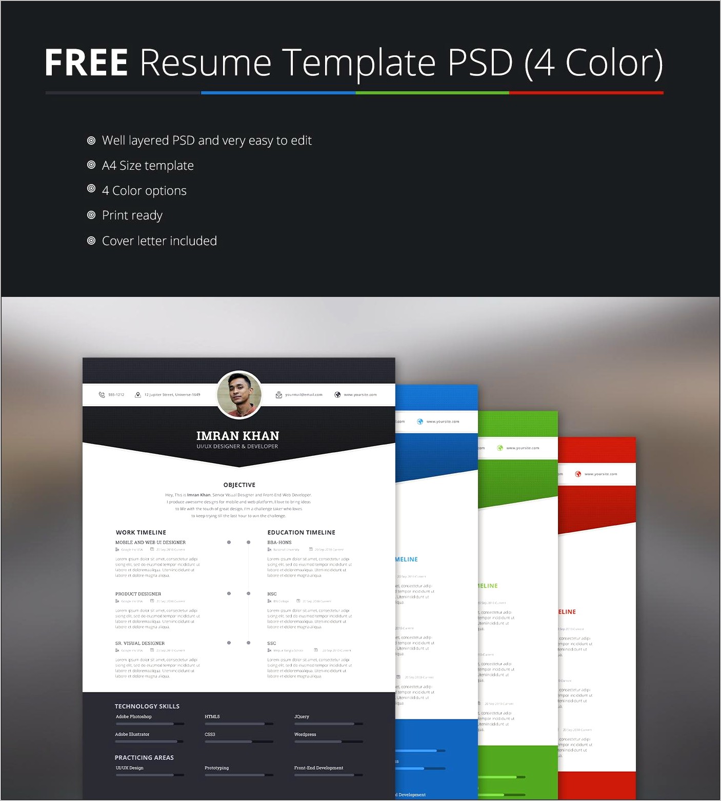 Free Resume Template Psd Download