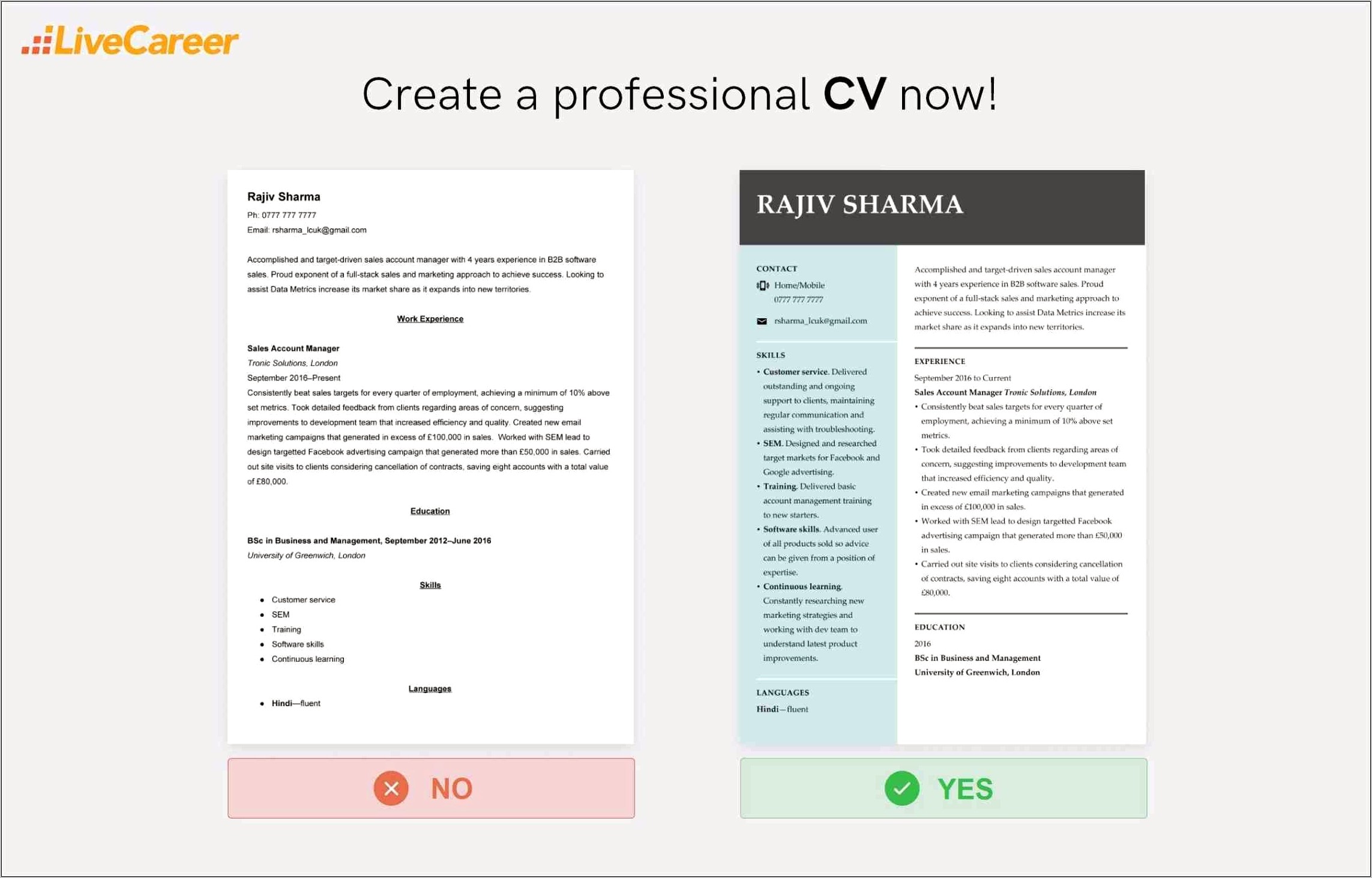 Free Resume Templates For Marketing