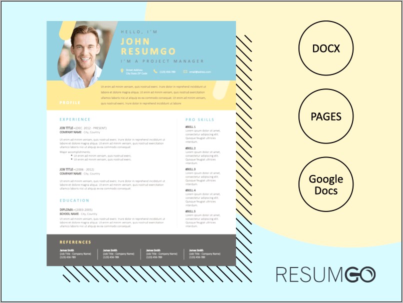 Free Resume Templates With Photograph