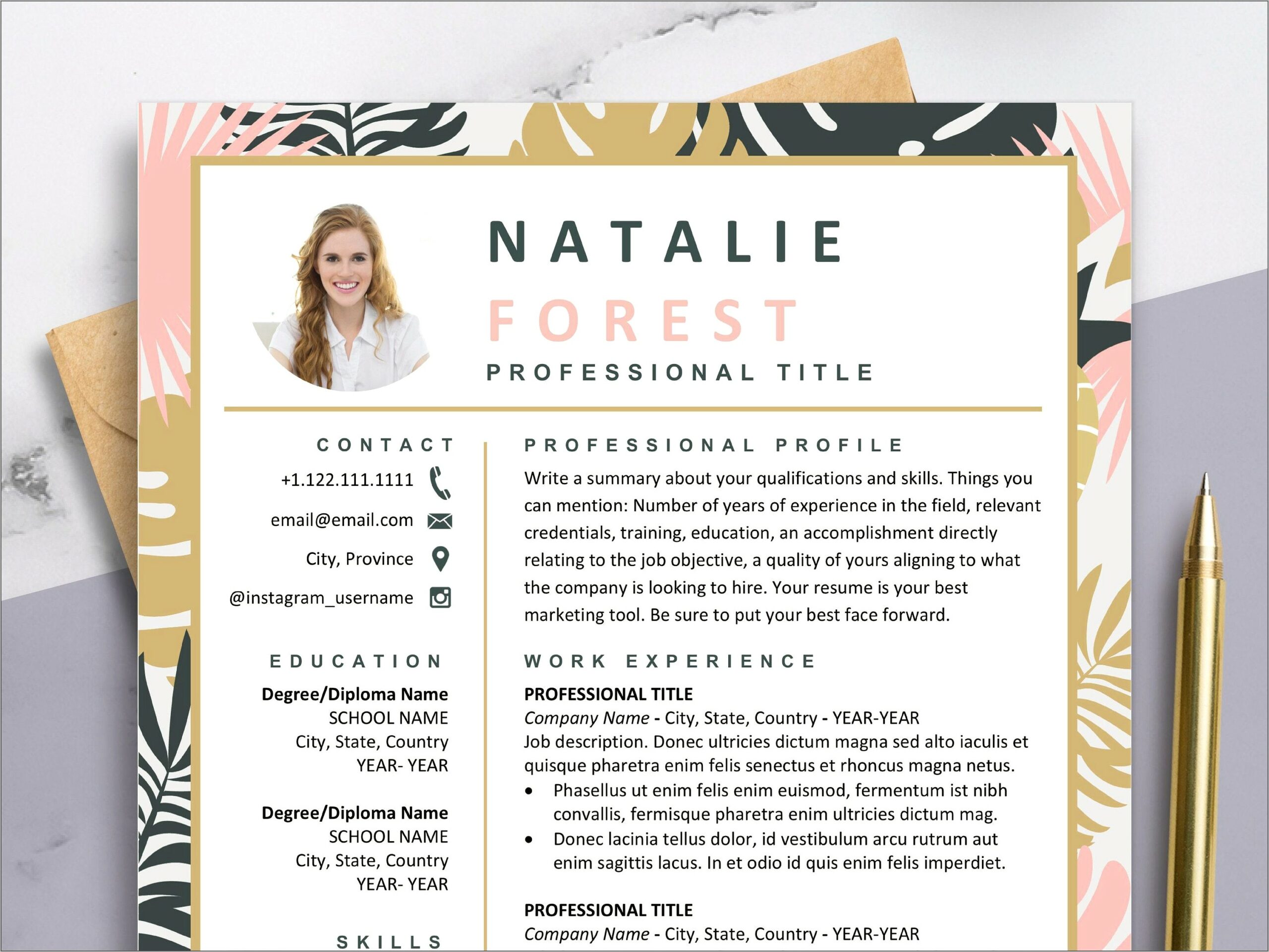 Free Templates For Resumes Mac