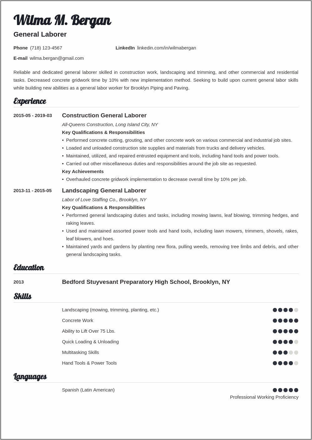 General Resume Ideas For Any Job