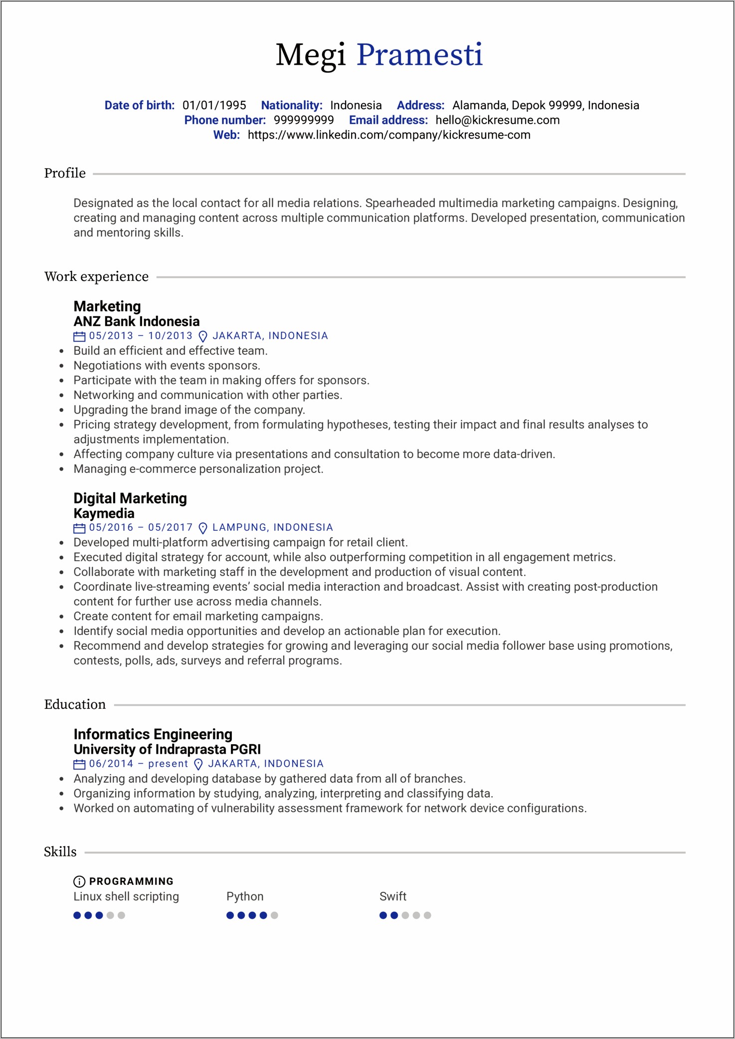 General Resume Objective Examples For Promotions